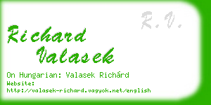 richard valasek business card